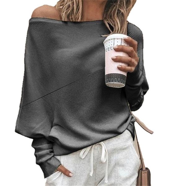 spring and autumn casual women's fashion sleeve and long sleeve splicing slant shoulder bat t-shirt multi color pullover, White
spring and autumn casual women's fashion sleeve and long sleeve splicing slant shoulder bat t-shirt multi color pullover, White
