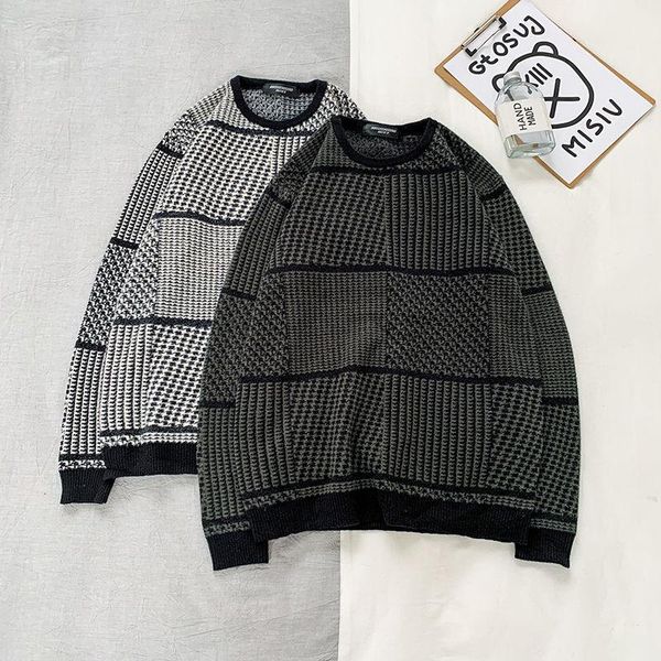 winter plaid sweater men's warm fashion retro casual knitted pullover men wild loose korean knitting sweaters mens clothes -2xl, White;black
winter plaid sweater men's warm fashion retro casual knitted pullover men wild loose korean knitting sweaters mens clothes -2xl, White;black