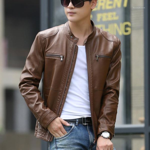men's leather & faux black jacket men design stand collar male motorcycle mens fashion veste en cuir genuine jackets jaqueta1
men's leather & faux black jacket men design stand collar male motorcycle mens fashion veste en cuir genuine jackets jaqueta1