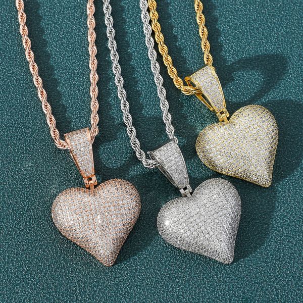 man woman lovers gift micro pave copper heart pendant necklace with twisted stainless steel chain, Silver
man woman lovers gift micro pave copper heart pendant necklace with twisted stainless steel chain, Silver