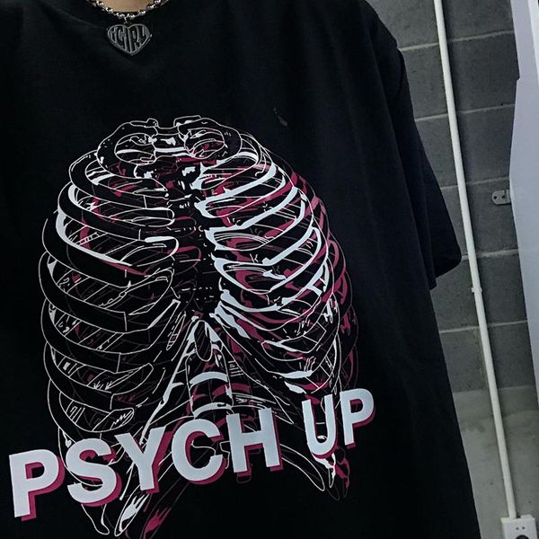woman gothic punk bone print summer short sleeve streetwear cool black large size loose dropshipping casual clothes, White
woman gothic punk bone print summer short sleeve streetwear cool black large size loose dropshipping casual clothes, White