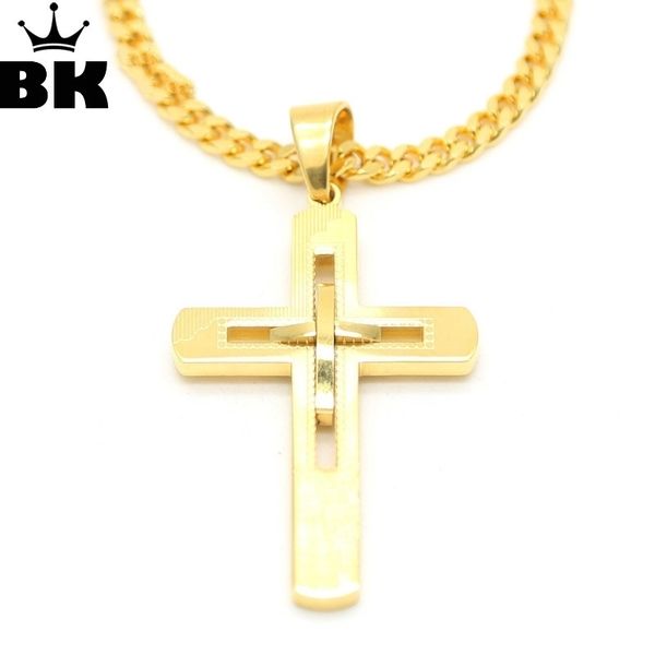 gold color cross necklace stainless steel crucifix pendant with 5mm 70cm cuban curb chain necklace for women jewelry men party 201014, Silver
gold color cross necklace stainless steel crucifix pendant with 5mm 70cm cuban curb chain necklace for women jewelry men party 201014, Silver