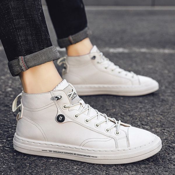 2020 new 2021 autumn and winter new douyin online influencer same high board leather shoes hong kong style mens fashion shoes trendy skatebo, Black
2020 new 2021 autumn and winter new douyin online influencer same high board leather shoes hong kong style mens fashion shoes trendy skatebo, Black