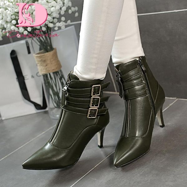 doratasia big size 34-43 new ladies thin high heels ankle boots pointed toe zip buckle boots women party office shoes woman, Black
doratasia big size 34-43 new ladies thin high heels ankle boots pointed toe zip buckle boots women party office shoes woman, Black