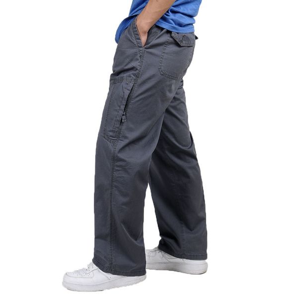

2021 black trousers 4xl cargo pants of men big size new baggy general xxxl 5xl 6xl male green army side zipper pocket jogger p3rq