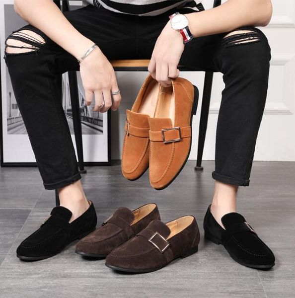 men's genuine leather shoes brand designer suede loafer casual drive shoes for men super large shoe eu39-47, Black
men's genuine leather shoes brand designer suede loafer casual drive shoes for men super large shoe eu39-47, Black
