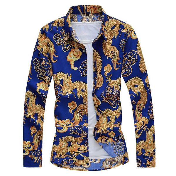 fashion luxury shirt korean style men baroque floral print chemise homme chinese dragon slim fit male casual dress shirt, White;black
fashion luxury shirt korean style men baroque floral print chemise homme chinese dragon slim fit male casual dress shirt, White;black