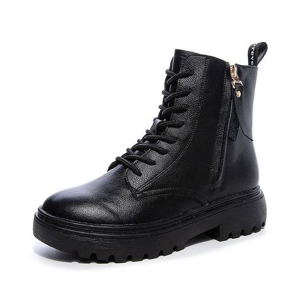 new women's boots high women winter flat boots pu leather fashion female ankle, Black
new women's boots high women winter flat boots pu leather fashion female ankle, Black