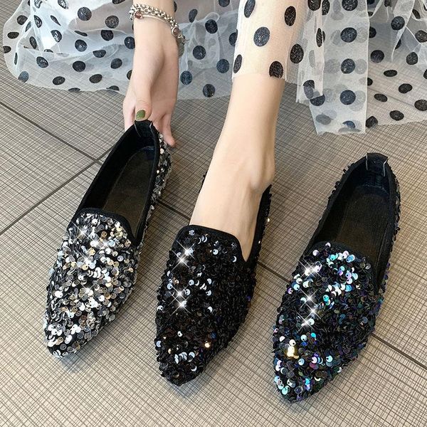 pointed toe glitter moccasins women shoes bling loafers espadrilles all-match ballerina woman fairy paillette flats 2020, Black
pointed toe glitter moccasins women shoes bling loafers espadrilles all-match ballerina woman fairy paillette flats 2020, Black