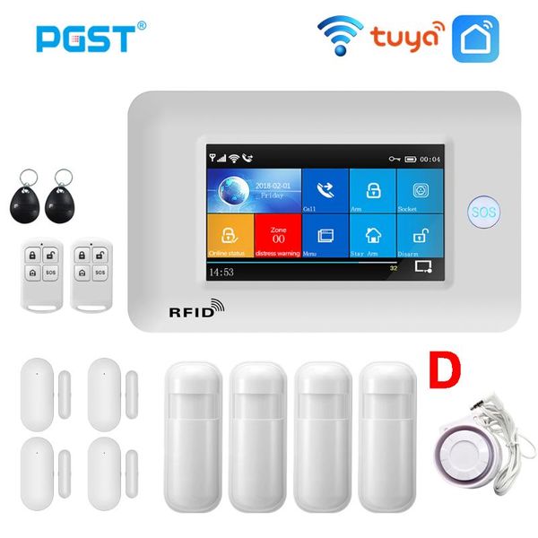pgst new pg106 tuya wifi gsm alarm system with motion sensor security burglar alarm smart life app contorl
pgst new pg106 tuya wifi gsm alarm system with motion sensor security burglar alarm smart life app contorl