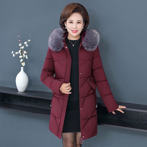 cotton-quilled 2021 new down jacket medium length fur collar middle-aged women's extra thick clothing 1 e1q3, Black
cotton-quilled 2021 new down jacket medium length fur collar middle-aged women's extra thick clothing 1 e1q3, Black