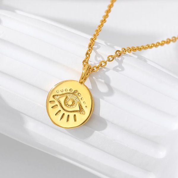 stainless steele dropship necklace for women round jewelry gift collares gold color chain egyptian eye of horus necklace1, Silver
stainless steele dropship necklace for women round jewelry gift collares gold color chain egyptian eye of horus necklace1, Silver