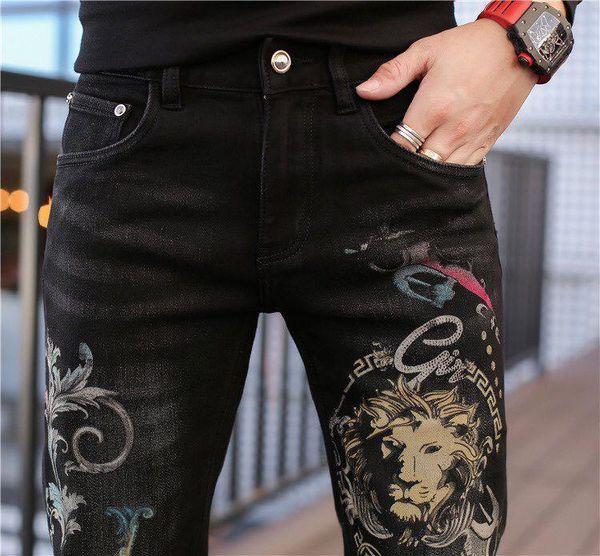 men's jeans k10441 fashion 2021 runway european design party style clothing, Blue
men's jeans k10441 fashion 2021 runway european design party style clothing, Blue