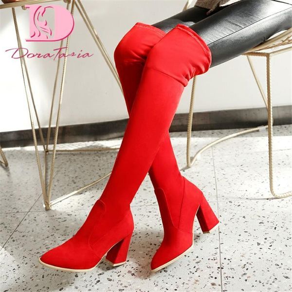 boots doratasia big size 34-43 female thigh high pointed toe thick heels women 2021 autumn party shoes woman1, Black
boots doratasia big size 34-43 female thigh high pointed toe thick heels women 2021 autumn party shoes woman1, Black