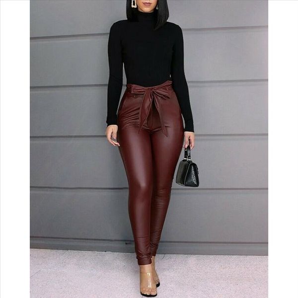 womens bow knot tied high waist leggings pu leather warm stretchy skinny slim pencil leggings evening party club wear, Black
womens bow knot tied high waist leggings pu leather warm stretchy skinny slim pencil leggings evening party club wear, Black