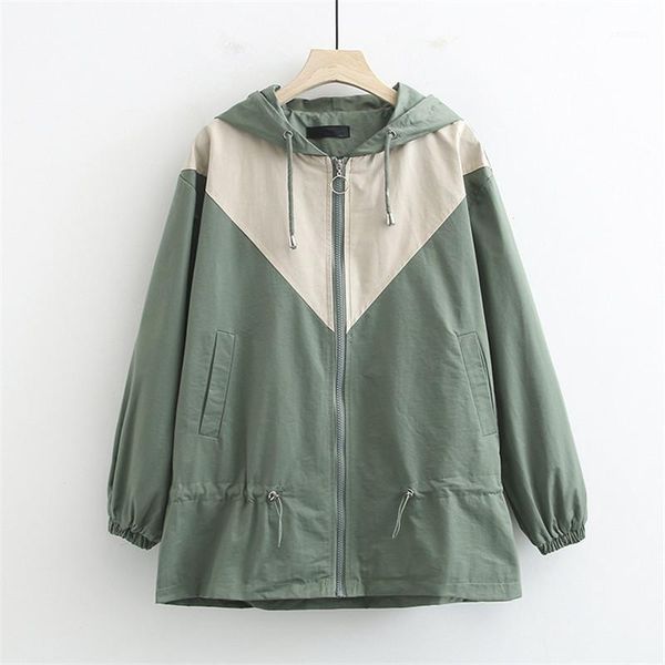 spring autumn women trench coat new color matching drawstring hooded overcoat loose plus size 4xl thin windbreaker female 1, Tan;black
spring autumn women trench coat new color matching drawstring hooded overcoat loose plus size 4xl thin windbreaker female 1, Tan;black