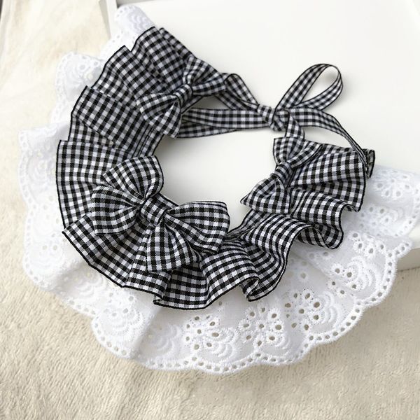 lace edge doggy bibs black plaid pattern pets dogs cats bib bow knot pet dog accessories mouth towels 12ts l1
lace edge doggy bibs black plaid pattern pets dogs cats bib bow knot pet dog accessories mouth towels 12ts l1