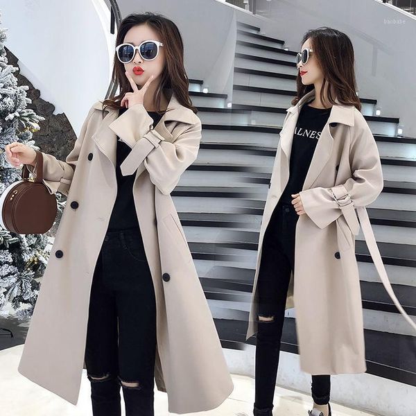 2020 new ale women jacket spring long light trench coat warm lapel female windbreaker long sleeve lady slim casual j2501, Tan;black
2020 new ale women jacket spring long light trench coat warm lapel female windbreaker long sleeve lady slim casual j2501, Tan;black