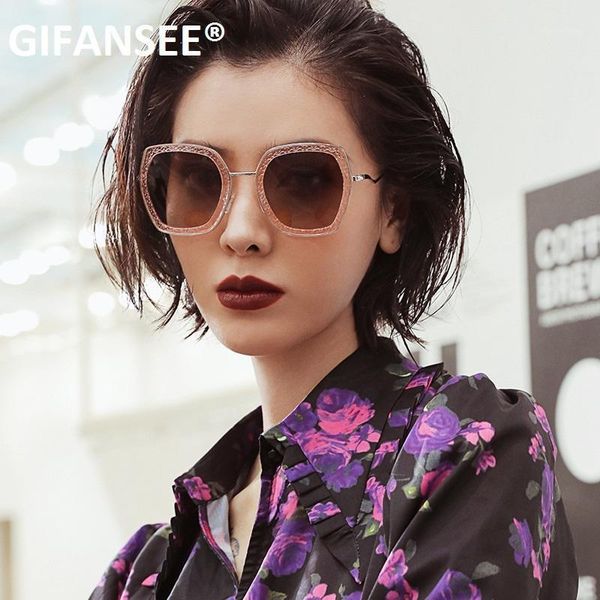 gifansee women square sunglasses fashion gradient sun glasses for lady luxury big frame female1, White;black
gifansee women square sunglasses fashion gradient sun glasses for lady luxury big frame female1, White;black