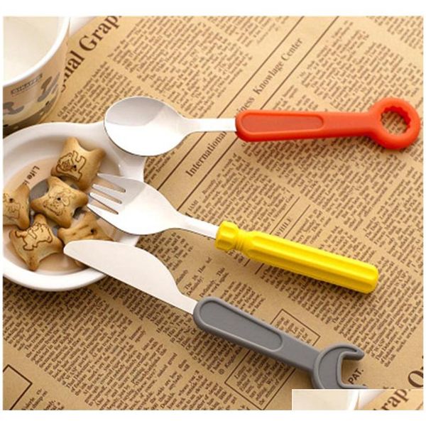 3pcs =1 set silicone dinnerware set wrench screwdriver style stainless steel dinner knife fork spoon cutlery kitchen tool
3pcs =1 set silicone dinnerware set wrench screwdriver style stainless steel dinner knife fork spoon cutlery kitchen tool