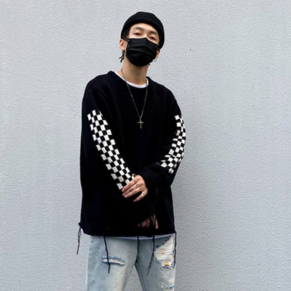 white black plaid color round neck sweaters men and women oversize pullover casual hip hop baggy loose sweaters
white black plaid color round neck sweaters men and women oversize pullover casual hip hop baggy loose sweaters