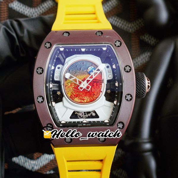 version new mars mission rm52-05 tourbillon red mars dial miyota automatic mens watch titanium alloy case two tone yellow rubber watches, Slivery;brown
version new mars mission rm52-05 tourbillon red mars dial miyota automatic mens watch titanium alloy case two tone yellow rubber watches, Slivery;brown