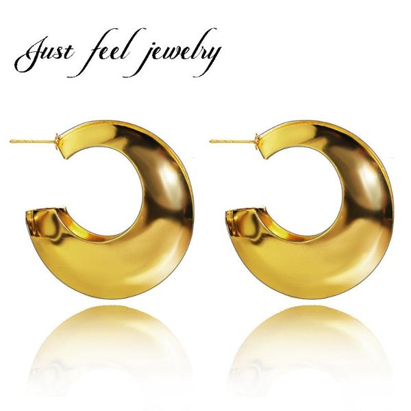 just feel gold color large open hoop earrings women gold statement brass earrings geometrical minimalist circle earring, Golden;silver
just feel gold color large open hoop earrings women gold statement brass earrings geometrical minimalist circle earring, Golden;silver