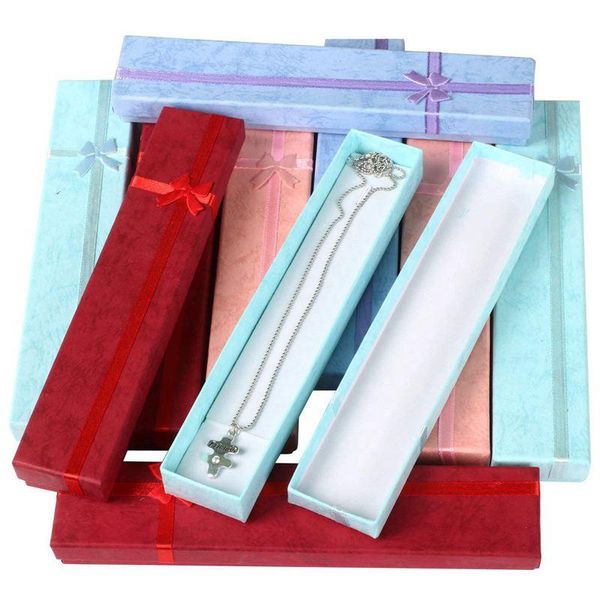 10 x elegant luxury gift boxes long rectangular for jewelry presentation necklaces, Pink;blue
10 x elegant luxury gift boxes long rectangular for jewelry presentation necklaces, Pink;blue