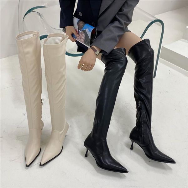 dxfan pointed toe over the knee boots women stretch pu thin high heel sock boots women side zip winter shoes botas mujer, Black
dxfan pointed toe over the knee boots women stretch pu thin high heel sock boots women side zip winter shoes botas mujer, Black