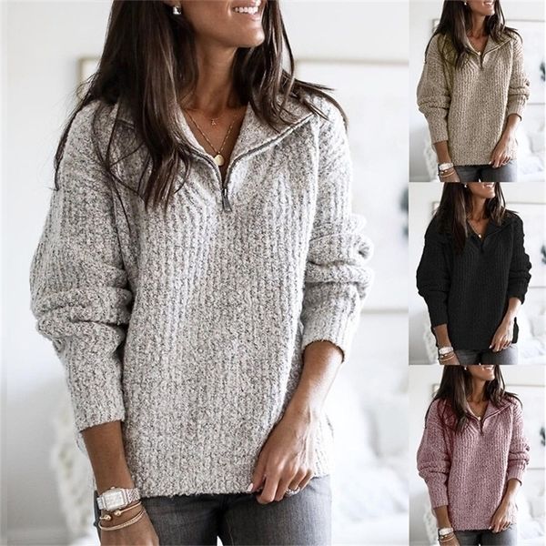 women sweaters spring autumn long sleeve loose thin sweater zipper pullover sweaters fashion korean style knitwear plus size 5xl 201130, White;black
women sweaters spring autumn long sleeve loose thin sweater zipper pullover sweaters fashion korean style knitwear plus size 5xl 201130, White;black