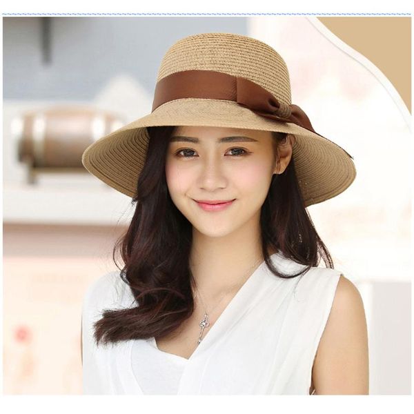 wide brim hats floppy bow straw hat summer beach sunhat foldable sun cap women uv protection outdoor elegant ladies casual caps, Blue;gray
wide brim hats floppy bow straw hat summer beach sunhat foldable sun cap women uv protection outdoor elegant ladies casual caps, Blue;gray