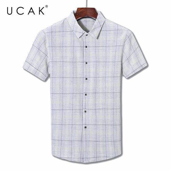 ucak brand summer short sleeve shirt homme turn-down collar plaid shirts men clothes streetwear new arrival clothing u6067, White;black
ucak brand summer short sleeve shirt homme turn-down collar plaid shirts men clothes streetwear new arrival clothing u6067, White;black