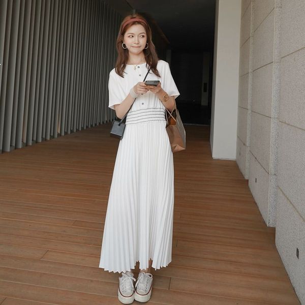 2021 new women's summer dress new long white elastic around the single neck breasted plisted fashion high waist short sleeve dress3x jp, Black;gray
2021 new women's summer dress new long white elastic around the single neck breasted plisted fashion high waist short sleeve dress3x jp, Black;gray