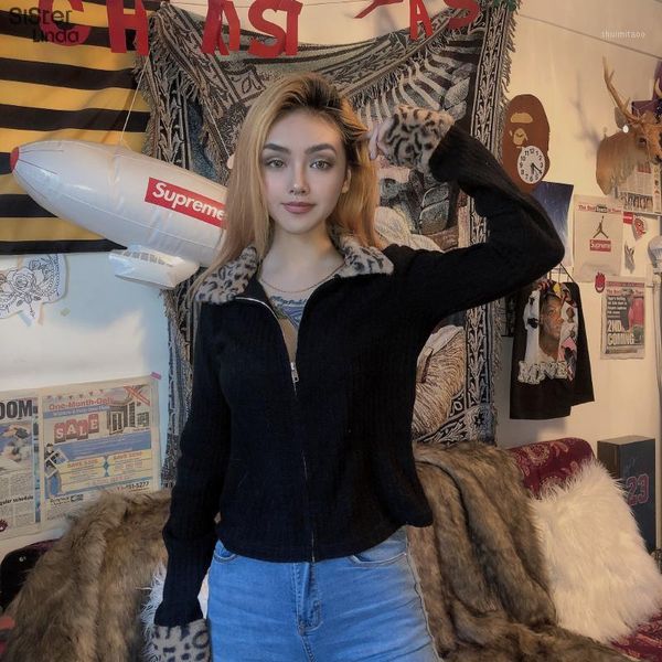 sisterlinda retro zipper leopard coats women jacket fashion faux fur lapel cardigan jacket women outerwear mujer1, Black;brown
sisterlinda retro zipper leopard coats women jacket fashion faux fur lapel cardigan jacket women outerwear mujer1, Black;brown