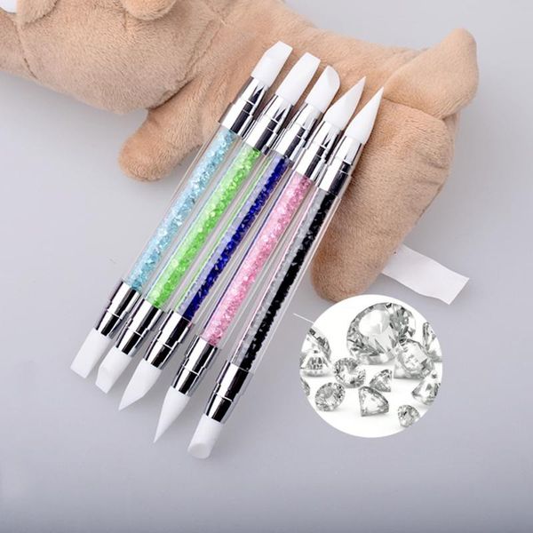 nail brushes dual-ended dotting pen crystal beads handle rhinestone studs picker wax pencil manicure art tool, Yellow
nail brushes dual-ended dotting pen crystal beads handle rhinestone studs picker wax pencil manicure art tool, Yellow