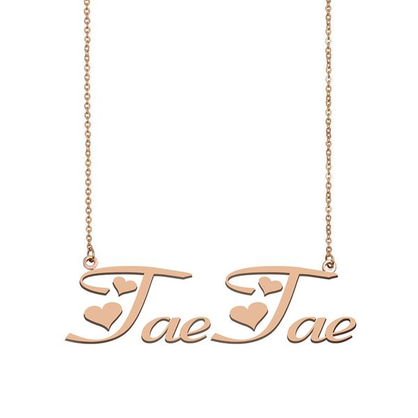 TaeTae Name Necklace Custom Nameplate Pendant for Women Girls Birthday Gift Kids Best Friends Jewelry 18k Gold Plated Stainless Steel, Silver
TaeTae Name Necklace Custom Nameplate Pendant for Women Girls Birthday Gift Kids Best Friends Jewelry 18k Gold Plated Stainless Steel, Silver