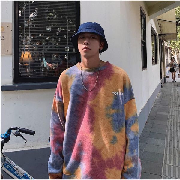 2019 spring and autumn new personality rendering dyed loose long-sleeved fashion casual sweatshirt trend pullover blue / red1, Black
2019 spring and autumn new personality rendering dyed loose long-sleeved fashion casual sweatshirt trend pullover blue / red1, Black