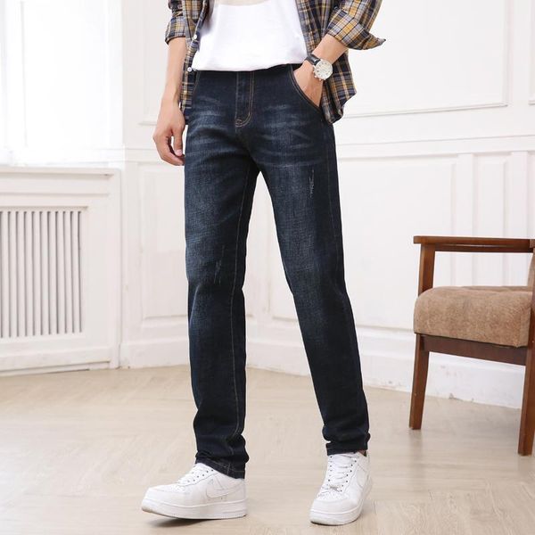 men's jeans autumn heavyweight straight men monkey wash casual clothing black 36 38 401, Blue
men's jeans autumn heavyweight straight men monkey wash casual clothing black 36 38 401, Blue