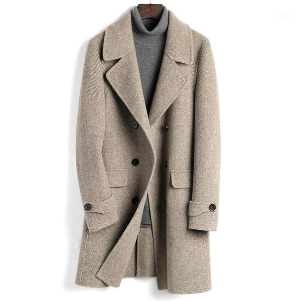 men's trench coats double wool coat the doubles double-breasted of qiu dong long youth in fashion trench1, Tan;black
men's trench coats double wool coat the doubles double-breasted of qiu dong long youth in fashion trench1, Tan;black