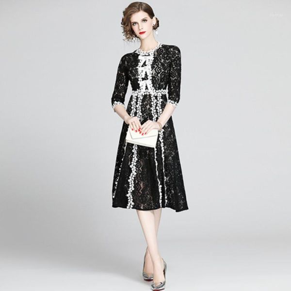 high-end female 2020 spring new lady lace hepburn little black dress fashion bow lace splicing leisure dress vestidos1, Black;gray
high-end female 2020 spring new lady lace hepburn little black dress fashion bow lace splicing leisure dress vestidos1, Black;gray