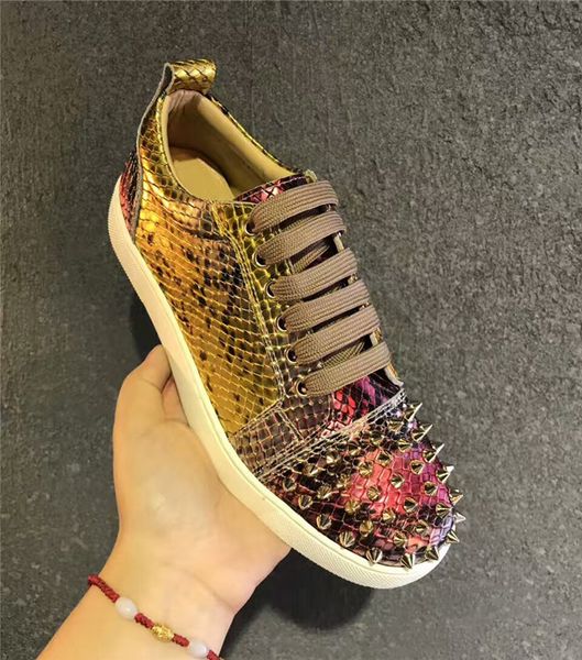 fashion red sole men women designer casual spikes rivets rhinestone shoes dress party walking luxury designer flat shoes sneakers chaussures, Black
fashion red sole men women designer casual spikes rivets rhinestone shoes dress party walking luxury designer flat shoes sneakers chaussures, Black