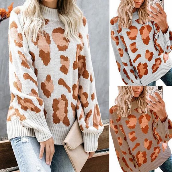 sweater women leopard print hit color pullover round neck loose autumn and winter new o-neck casual sweaters lugentolo, White;black
sweater women leopard print hit color pullover round neck loose autumn and winter new o-neck casual sweaters lugentolo, White;black