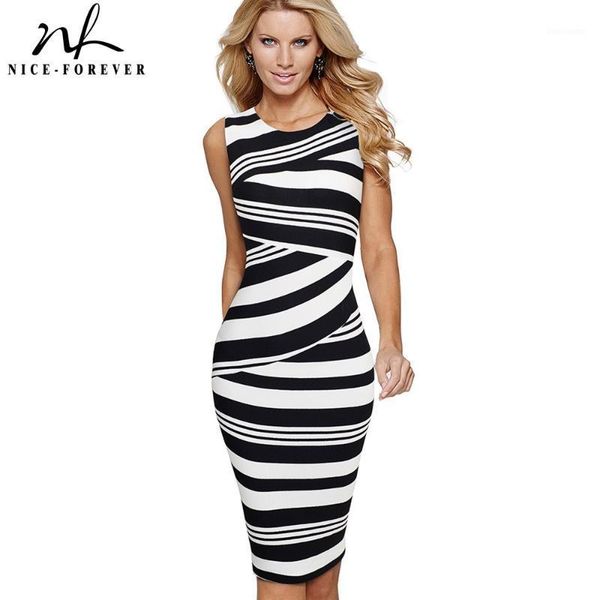 nice-forever vintage stripes printed wear to work summer vestidos business bodycon office elegant women dress b5101, Black;gray
nice-forever vintage stripes printed wear to work summer vestidos business bodycon office elegant women dress b5101, Black;gray