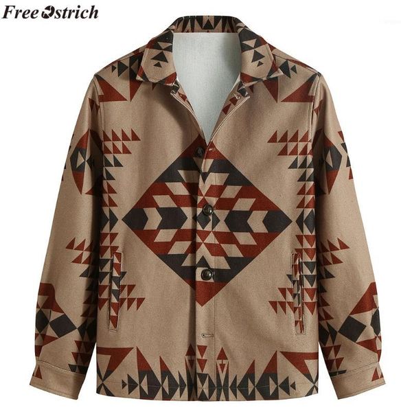 ostrich men jacket 2019 fashion men's lapel long-sleeved jackets retro geometric printed coat outwear fashionable jacket1, Black;brown
ostrich men jacket 2019 fashion men's lapel long-sleeved jackets retro geometric printed coat outwear fashionable jacket1, Black;brown
