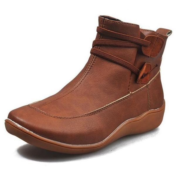 women pu leather ankle boots winter snow boots autumn flat shoes ladies shoes short plush cross strap vintage punk mujer botas, Black
women pu leather ankle boots winter snow boots autumn flat shoes ladies shoes short plush cross strap vintage punk mujer botas, Black