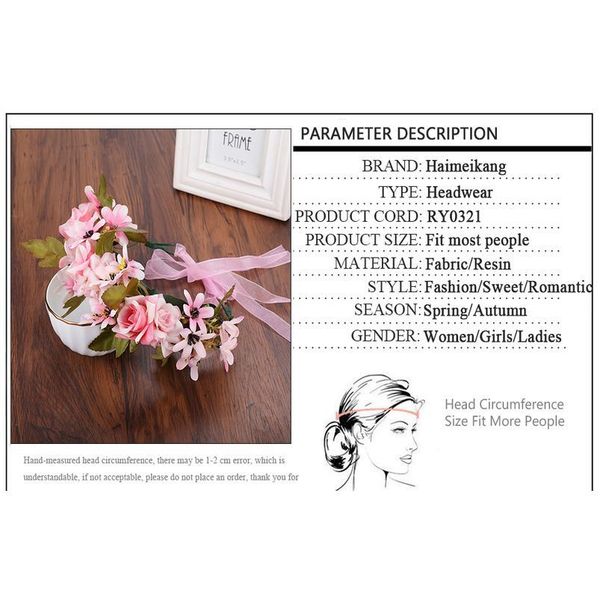 haimeikang handmade artificial flower women girl princess crown headband wedding bridal fabric floral hair decoratio qylisp
haimeikang handmade artificial flower women girl princess crown headband wedding bridal fabric floral hair decoratio qylisp