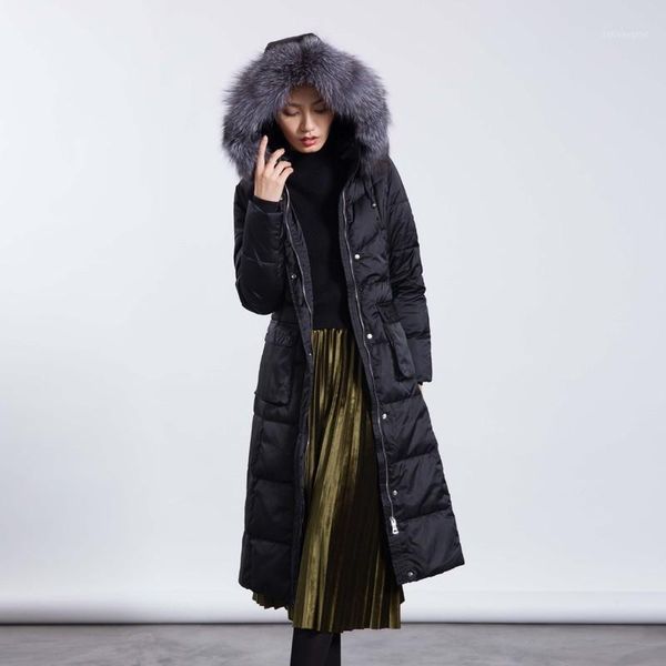 fur winter women collar duck down jacket extra long parka coat chaquetas invierno mujer kj7041, Black
fur winter women collar duck down jacket extra long parka coat chaquetas invierno mujer kj7041, Black