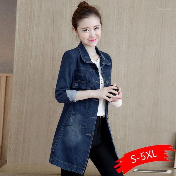 autumn winter korean denim jacket women slim long base coat women's frayed navy blue plus size jeans jackets coats cool 5xl1, Black;brown
autumn winter korean denim jacket women slim long base coat women's frayed navy blue plus size jeans jackets coats cool 5xl1, Black;brown