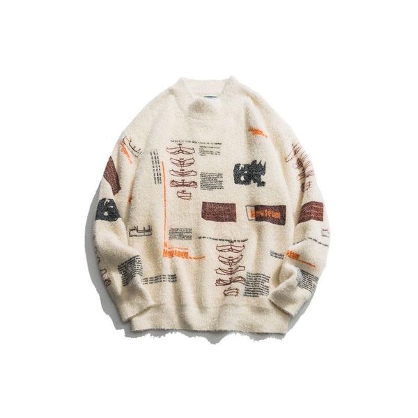 graffiti knitted pullover jumper sweaters streetwear hip hop casual long sleeve turtleneck knitwear sweater men, White;black
graffiti knitted pullover jumper sweaters streetwear hip hop casual long sleeve turtleneck knitwear sweater men, White;black