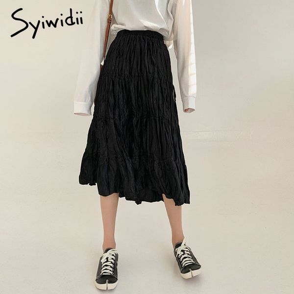 syiwidii velour skirts womens pleated midi black plus size solid casual mid-calf empire high waist 2021 spring summer fashion y1214 
syiwidii velour skirts womens pleated midi black plus size solid casual mid-calf empire high waist 2021 spring summer fashion y1214